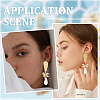 10Pcs 304 Stainless Steel Stud Earring Findings STAS-SP0001-88B-G-4