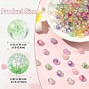 100Pcs Transparent Spray Painted Crackle Glass Beads GLAA-YW0005-15A-3