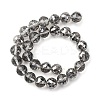 Transparent Electroplate Glass Beads Strands EGLA-N002-34E-F02-4