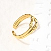 304 Stainless Steel Knot Cuff Rings for Women RJEW-Z110-03G-2