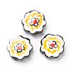 Handmade Porcelain Flower Beads Strands PORC-G006-14B-4