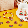24Pcs 12 Styles Thanksgiving Day Cute Printed Alloy Pendants ENAM-SC0005-20-4