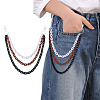 3-Color Acrylic Cable Chain 3 Layer Chain Belts for Pants HJEW-TAC0117-2