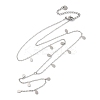 304 Stainless Steel Teardrop Tassel Y Necklaces NJEW-R026-24P-4