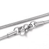 304 Stainless Steel Snake Chain Necklaces NJEW-F195-04B-P-1