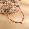 Summer Beach Natural Shell Pendant Glass Seed Beaded Necklaces for Women FS-WGEF253-03-2