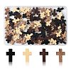 100Pcs 4 Colors Wooden Pendants WOOD-FS0001-50-1