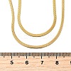 304 Stainless Steel Flat Snake Chain Double Chain Necklaces NJEW-Q039-01G-5