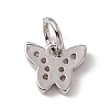 Brass Micro Pave Cubic Zirconia Charms ZIRC-F132-16P-2