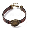 Hollow Cross PU Leather Bracelet Making LS-MAK-I020-01A-1