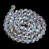 Electroplate Transparent Glass Beads Strands EGLA-A035-T10mm-L19-2