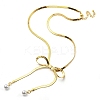 Brass Pendant Necklaces NJEW-P301-01G-2
