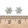 Brass Micro Pave Clear Cubic Zirconia Bead Caps KK-S350-11P-2
