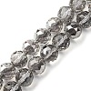 Transparent Electroplate Glass Beads Strands EGLA-N002-34E-F02-1