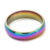 Ion Plating(IP) 304 Stainless Steel Flat Plain Band Rings STAS-I160-B-17mm-M-2