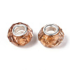 Transparent Resin Rondelle European Beads RESI-N044-01D-2