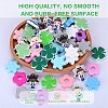 18Pcs 9 Colors Flower Food Grade Eco-Friendly Silicone Beads SIL-SZ0001-19-5