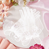 Polyester Bride's Lace Gloves AJEW-WH20120-23D-6