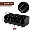 Bamboo Belt Organizer Holder with 6 Compartments AJEW-WH0166-77B-2