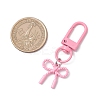 6Pcs Spray Plating Alloy Bowknot Pendant Decorations HJEW-JM04239-3