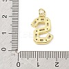 Brass Micro Pave Cubic Zirconia Pendants KK-V014-01G-19-3