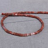 Natural Red Sesame Jasper/Kiwi Jasper Beads Strands G-WH0009-08-1