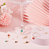 DIY Heart Padlock & Key Wine Glass Charm Making Kit DIY-BBC0001-18-5