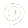 Brass Ball and Column Link Chains Necklace for Women NJEW-P265-01B-G-3