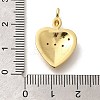 Rack Plating Brass Micro Pave Cubic Zirconia Pendants KK-M296-07G-3