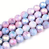 Anti-Tarnish Electroplate Glass Beads Strands EGLA-T021-10mm-15-07-1