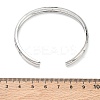 Brass Micro Pave Cubic Zirconia Cuff Bangles for Women BJEW-A172-02P-5
