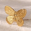 304 Stainless Steel Open Cuff Rings for Women RJEW-U060-04D-G-1