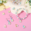 32Pcs 4 Colors Alloy Enamel Pendants FIND-TA0008-76A-7