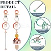 16Pcs 9 Styles Gradient Color Alloy Beadable Bar Keychain for DIY Crafts Jewelry Making KEYC-SZ0001-19-3