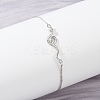 925 Sterling Silver Link Bracelets BJEW-D320-01P-3