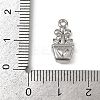Brass Pave Clear Cubic Zirconia Pendants LS-KK-L238-08P-4