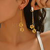 Brass Tassel Hoop Earrings FF8257-2-2