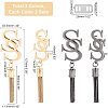 4Sets 2 Colors Double Letter S Alloy Tassels Style Bag Lock Decorations Accessories FIND-WR0003-63-4