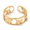 Ion Plating(IP) 304 Stainless Steel Cat Open Cuff Ring for Women RJEW-M149-15G-1