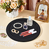 Round Wood Covered with Velvet Jewelry Display Trays for Earrings Rings Necklaces Bracelets ODIS-WH0043-178A-02-4
