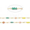 Brass Enamel Flower Link Chains CHC-P009-33G-2