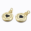 Brass Micro Pave Cubic Zirconia Pendants ZIRC-N039-148D-NF-3