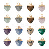 16Pcs 8 Styles Natural & Synthetic Gemstone Charms G-FW0001-34-2