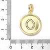 Brass Micro Pave Clear Cubic Zirconia Pendants KK-L253-17G-O-3