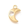 Brass Micro Pave Cubic Zirconia Charms KK-C085-22G-1