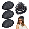 4Pcs Linen Teardrop Fascinator Hat Base for Millinery AJEW-FG0004-54B-1