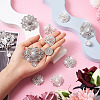 10Pcs 10 Styles Flower & Heart & Teardrop Crystal Rhinestone Brooches Set JEWB-BY0001-04-5