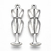 Tibetan Style Alloy Pendants TIBE-S323-080AS-RS-2