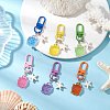 Gradient Color Luminous Opaque Resin Pendant Decorations HJEW-JM03141-2