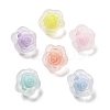 Frosted Transparent Acrylic Beads X-OACR-A032-17-1